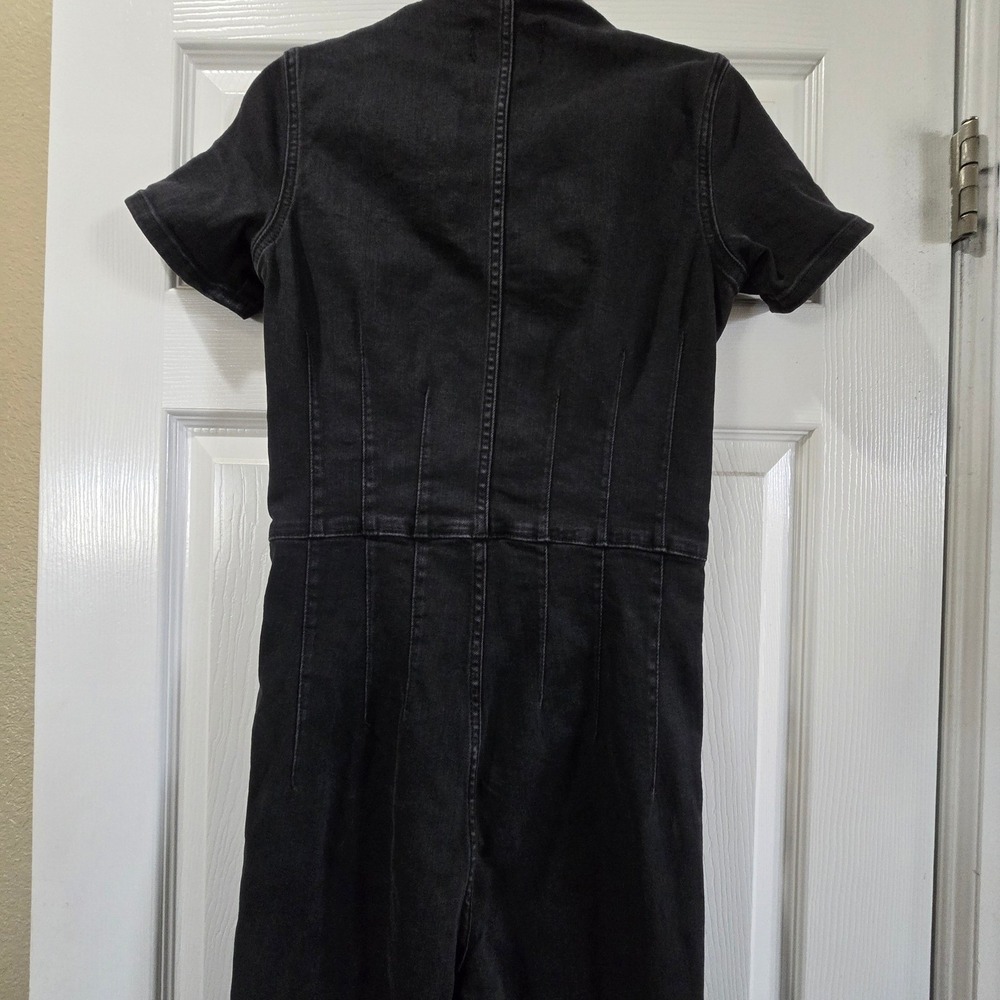 Free People SOLD OUT We The Free Jayde Flare Jumpsuit Black Mamba Denim S - Picture 9 of 13